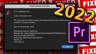 Error Compiling Movie - accelerated renderer Error FIX 2022 - Adobe Premiere CC PRO