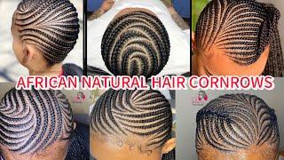 2025 CUTE 4C NATURAL HAIR CORNROWS HAIRSTYLES//AFRICAN CORNROWS HAIRSTYLES #1million #new #latest