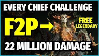 Free Legendary Calavera | Chief Challenge S4, F2P, No Mythic gear | Dragonheir Silent Gods Season 4