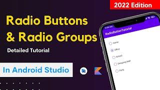 Radio button in android studio | How to create radio buttons in android studio |