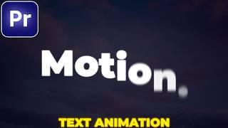 Smooth Text Animation in Premiere Pro