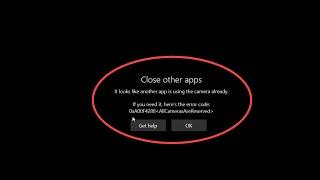 (SOLVED) Error Code 0xa00f4288 All Cameras are reserved