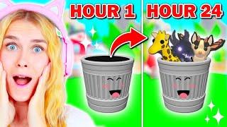 I Pretended To Be A TRASH CAN For 24 Hours In Adopt Me! (Roblox)