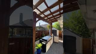 SkyPoly Pergola Patio Cover COMPLETE 4x8 Hip Transition Beam really neat!! #patio #outdoorliving