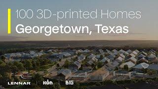 100 Home 3D-printed Community By ICON + Lennar + Co-designed by BIG