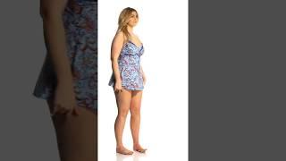 Kenneth Cole Reaction Plus Size Daydreamer Long Tankini Top | SwimOutlet.com