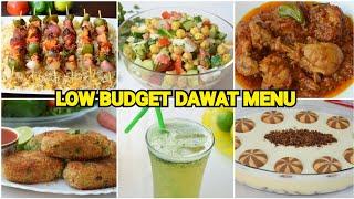 LOW BUDGET DAWAT COMPLETE MENU / 6 Dawat Lunch or Dinner Recipes by (YES I CAN COOK)