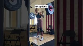 100kg/220lb back squat for 3 singles at 119lb bodyweight. Building back up to that 300+ 