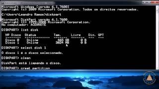 Instalar o Windows 7 por PENDRIVE via USB - DISKPART - www.professorramos.com