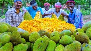 JACKFRUIT CUTTING & EATING | Jackfruit Recipe Cooking In Village | Jackfruit Paniyaram Recipe