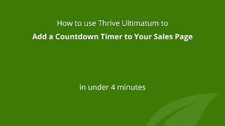 How to add a countdown timer to your sales page