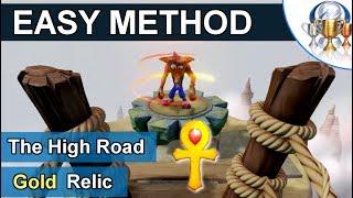 Crash Bandicoot 1 - (EASY METHOD) The High Road | Gold Relic Full Walkthrough