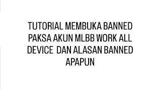 cara membuka banned akun mobile legends bang bang!!