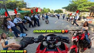 First Day in College With My Kawasaki z900 | Public Reaction on Superbike