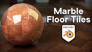 Procedural Marble Floor Tiles Material (Blender Tutorial)