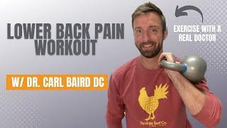 30 Minute Lower Back Pain Workout w/ Back Pain Expert Dr. Carl Baird | Level 1