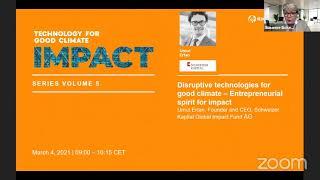 Impact – Technology for good climate, keynote from Umut Ertan