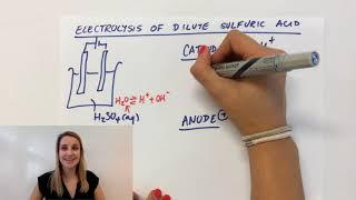 Explaining the electrolysis of dilute sulfuric acid H2SO4 (aq) GCSE Chemistry