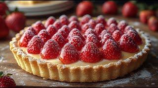 Erdbeer-Vanille-Kuchen mit Puddingcreme  Der beste Sommerkuchen überhaupt!