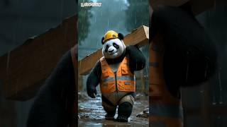 Panda is working And very tired #shorts #shortvideo #viralshorts #panda #work #cute #cutepanda