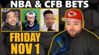 Live Bets With Kyle Kirms NBA CFB Picks Friday November 1