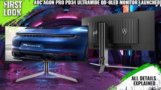 Porsch & AGON AOC PD34 Ultrawide 34" QD-OLED Monitor Launched - Explained All Details