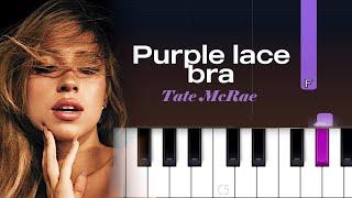 Tate McRae - Purple lace bra (Piano Tutorial)