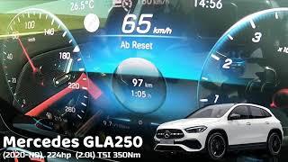 Mercedes Benz GLA Acceleration Battle Разгон 0 100 Mercedes Benz GLA разных поколений