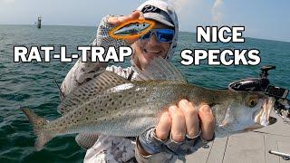 BIG Speckled Trout on Rat-L-Traps in CLEAR Water!