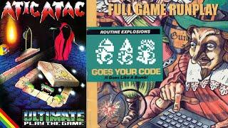 Atic Atac [1983] ZX Spectrum Runplay of All 3 Characters