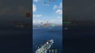 BISMARCK AMBUSHED! Monarch Scores INSANE One-Shot Kill! | World of Warships #wows #shorts