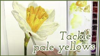 Easy daffodil painting [Realistic and three dimensional] | Flower watercolor class with Anna Mason