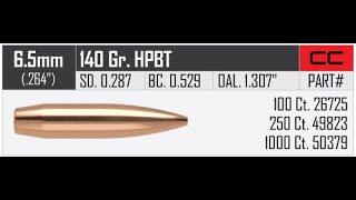 Nosler Custom Competition .264/6.5mm 140 gr/9,0 грамм, BC 0,529