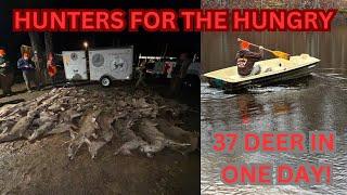 37 Deer Killed With DOGS | Donation To Hunters For The Hungry