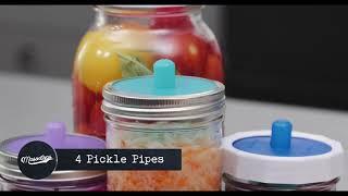 How to Ferment Vegetables in Mason jars with the Masontops Complete Fermentation Kit - Video