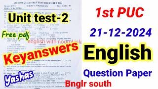 1st PUC English important questions for unit test 2 kseab 2024-25 Karnataka board Keyanswers