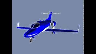 3D Model of Honda Jet Private Aircraft Review