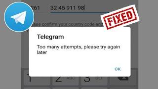 Fix Telegram Too many attempts Please try again later [2023] | Telegram Too Many Attempts