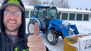 Best Equipment For Plowing Snow:  47 HP Utility Tractor with Snow Push Box (For Heavy Snow Areas)