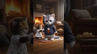 Always lend a helping hand to others #cat #ai #catvideos #catlover #poorcat #aiart