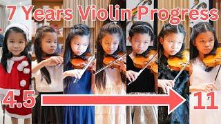 7 Years Violin Progress (Age 4.5-11)