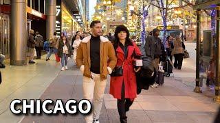 Chicago Getting Ready For The Holidays  Walk on Thursday | November 14, 2024 | 4K City Sounds 