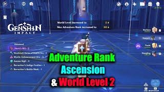 Genshin Impact Adventure Rank Ascension & World Level 2