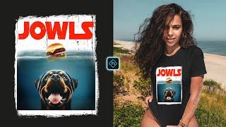 Rottweiler Dog T-Shirt Design for Redbubble in Photoshop Tutorial