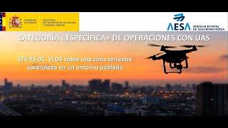 Drones, Categoría específica. Requisitos fundamentales para el escenario estándar STS-ES-01 de AESA