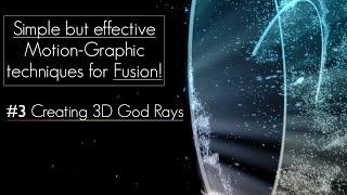 Animated Particle Logo Reveal - #3 Creating the 3D God Rays (for Fusion DaVinci Resolve Beginner)