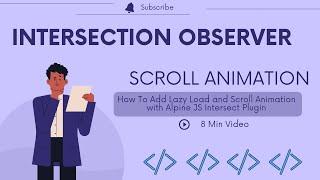 How to Add Animation on Scroll | Lazy Load | Intersection Observer of Alpine JS | #js