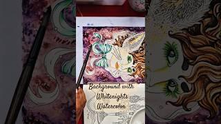 Vibrant background colors #adultcolorbook #whitenights #nevskayapalitra #watercolor #watercolorart