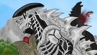 LEGENDARY XENOZILLA  | Godzilla fusion Xenomorph Vs Venomzilla | PANDY Animation 43