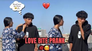 Love Bite Prank On FIZA ll she slapped me 